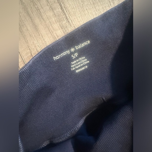 Harmony and Balance Blue Ribbed Leggings Size Small - Picture 2 of 5